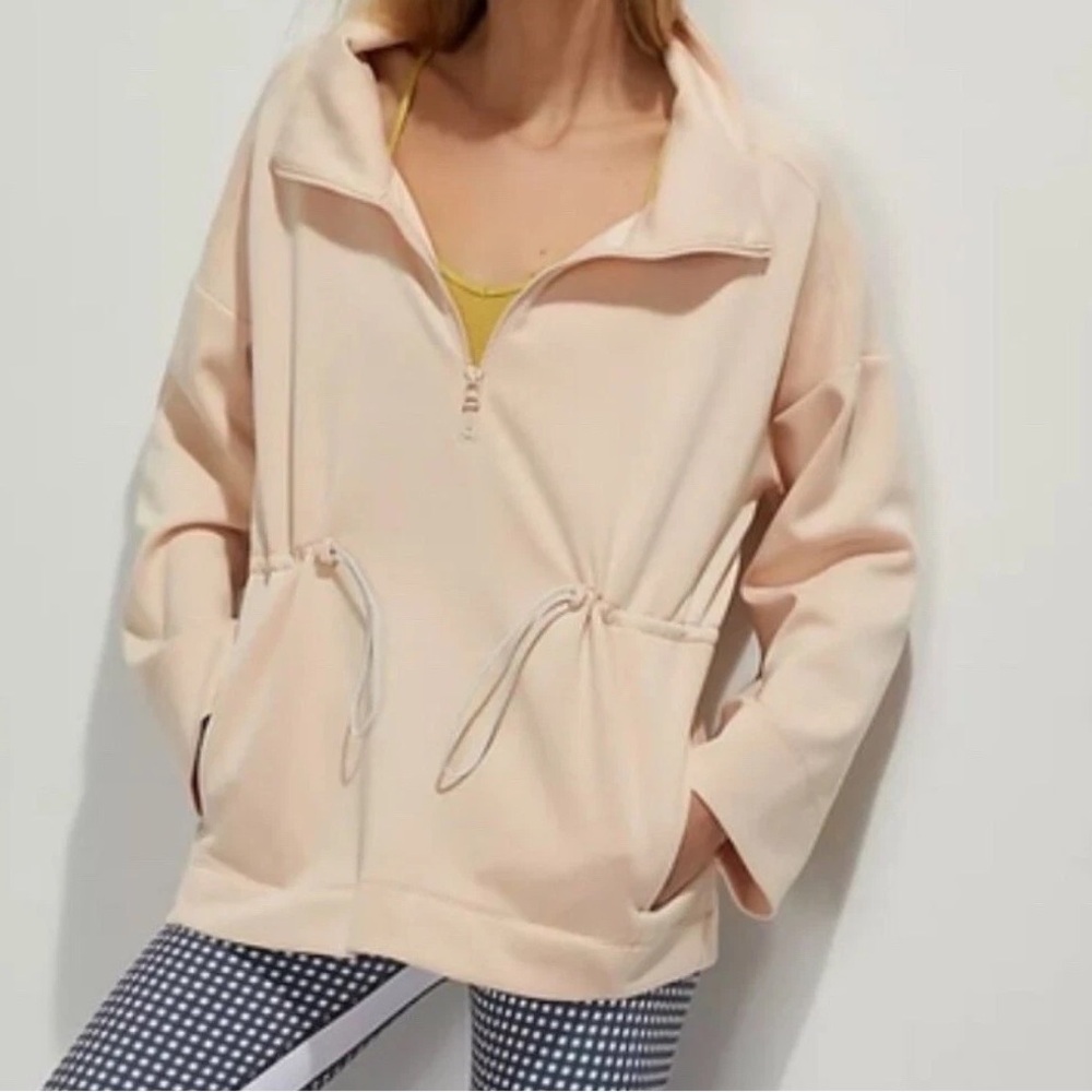 NWT Anthropologie Freesia Quarter-Zip Pullover size M Sweatshirt